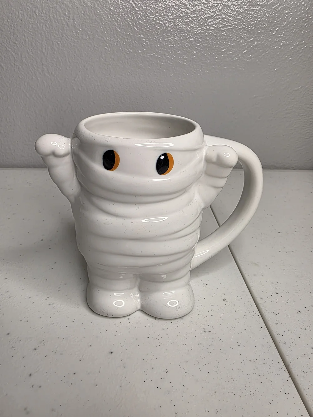 Mummy Ceramic Halloween Mug with Orange Eyes - Target - Hyde And Eek